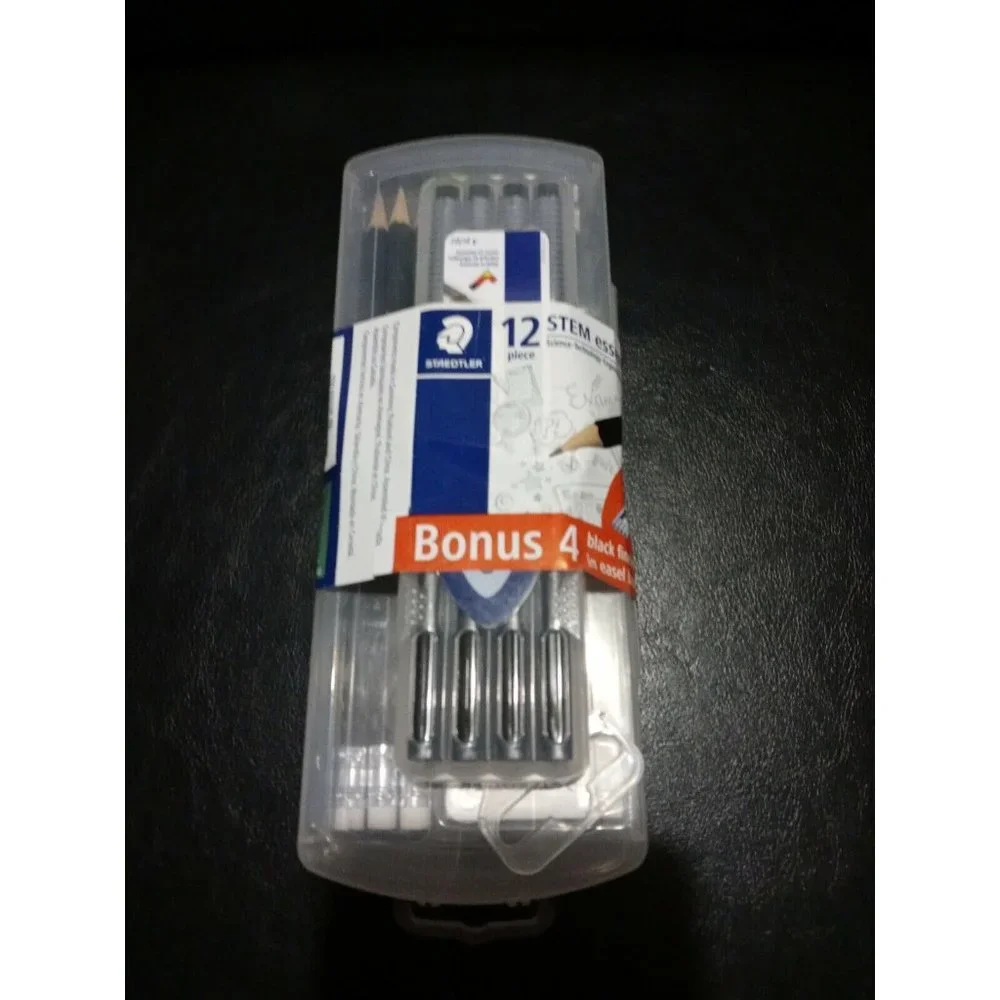 Staedtler 12 Piece STEM Essentials Bonus 4 Black Fineliners in Easel Box